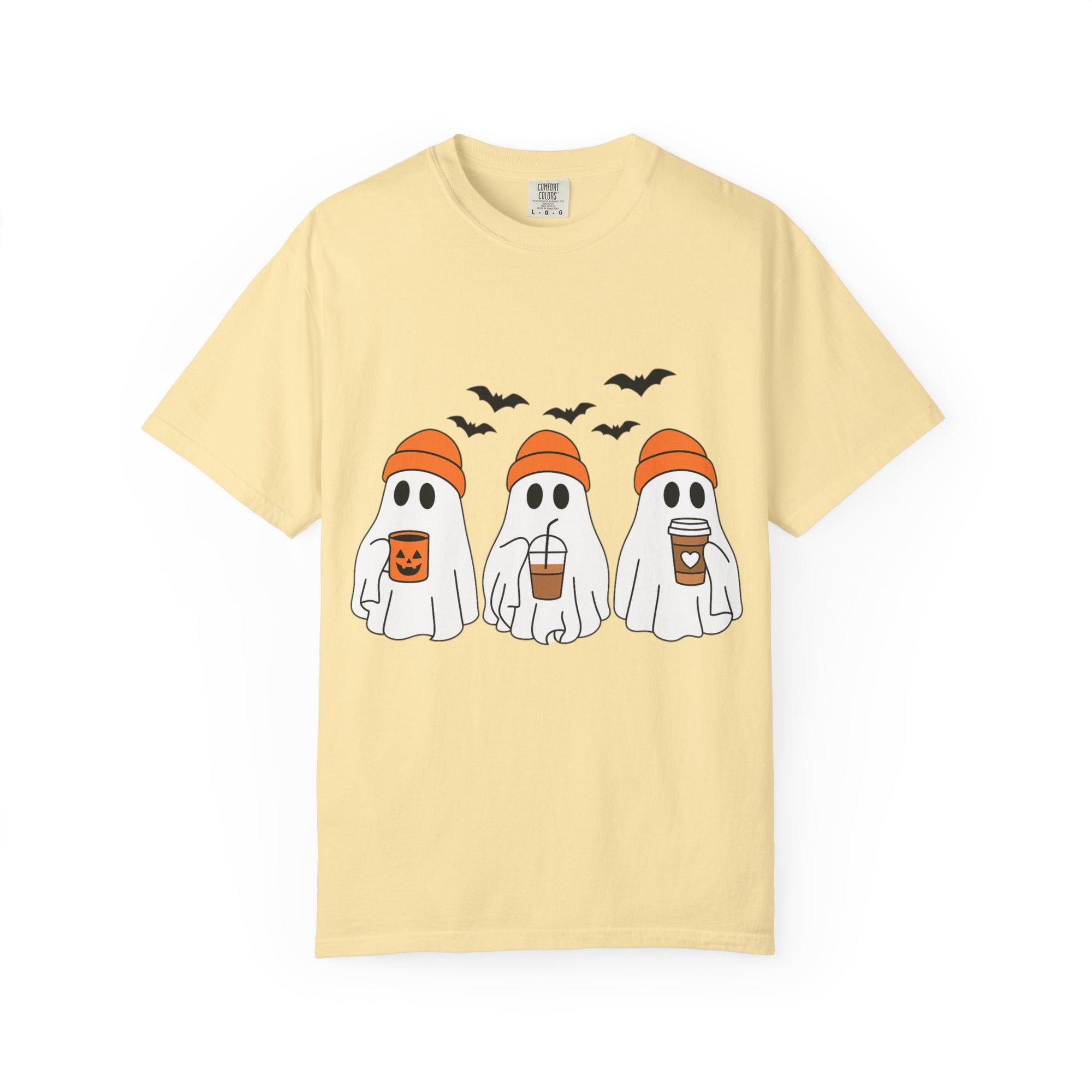 Ghostly Vibes Tee – Cute Unisex Halloween Graphic T-Shirt