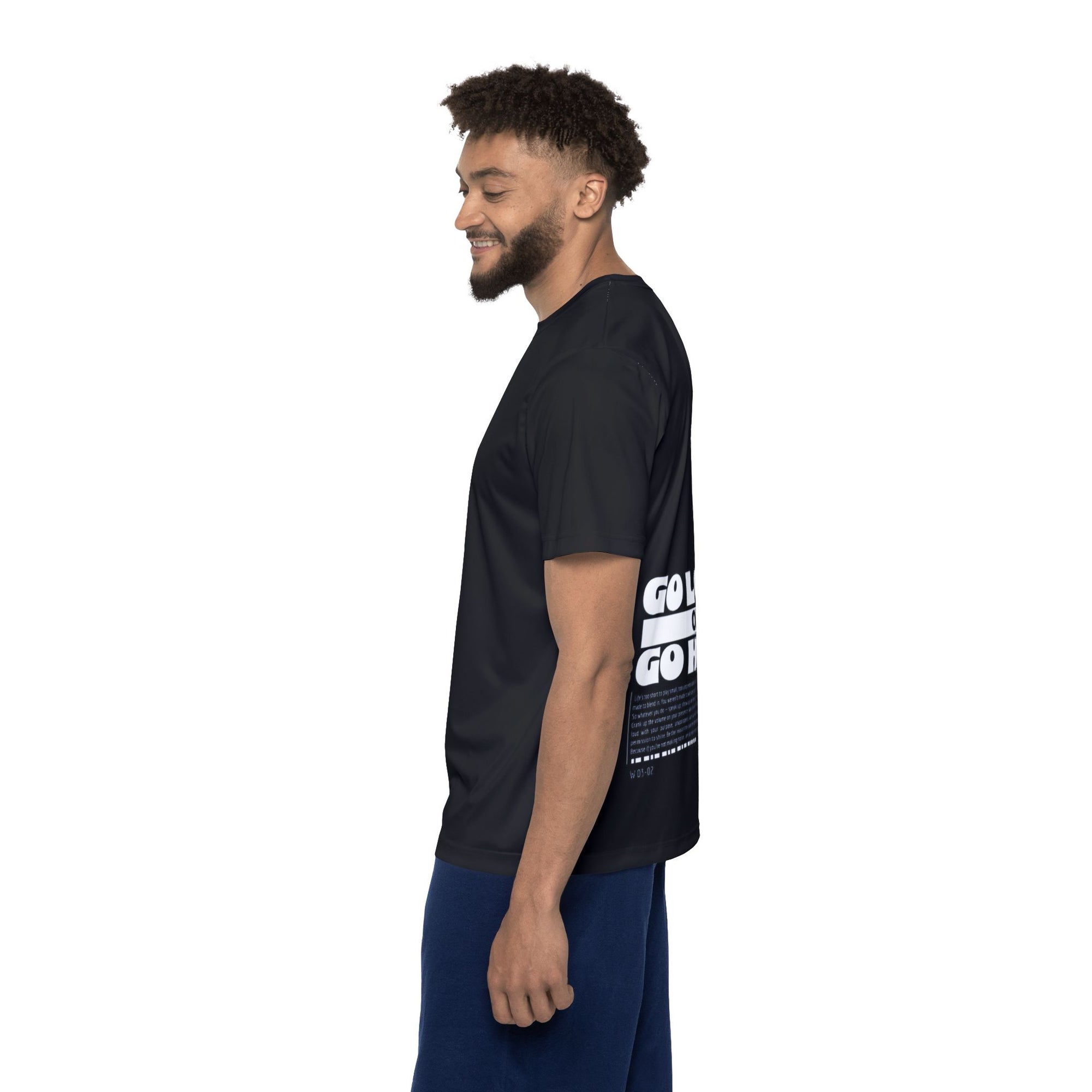 GO LOUD OR GO HOME – Men’s Sports | Jersey Back Print | Front Plain