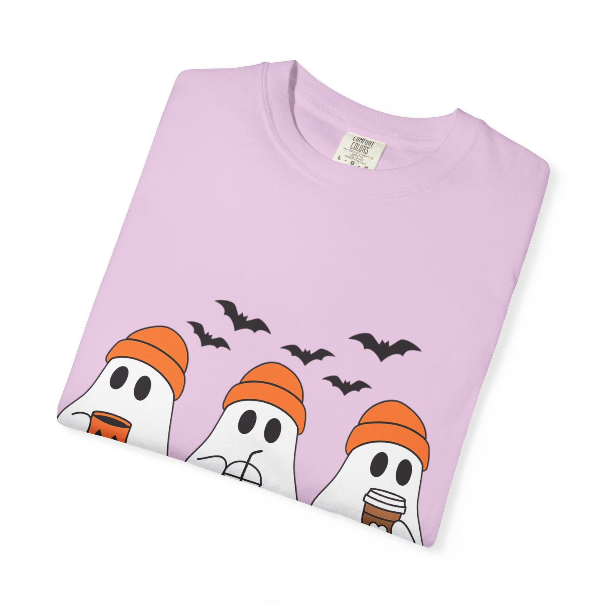 Ghostly Vibes Tee – Cute Unisex Halloween Graphic T-Shirt