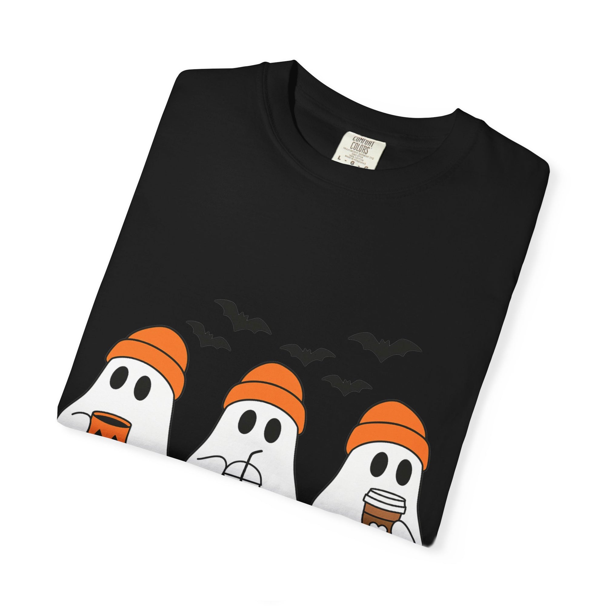 Ghostly Vibes Tee – Cute Unisex Halloween Graphic T-Shirt