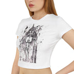 Gothic Angel Baby Tee – Bold Art Meets Everyday Chic