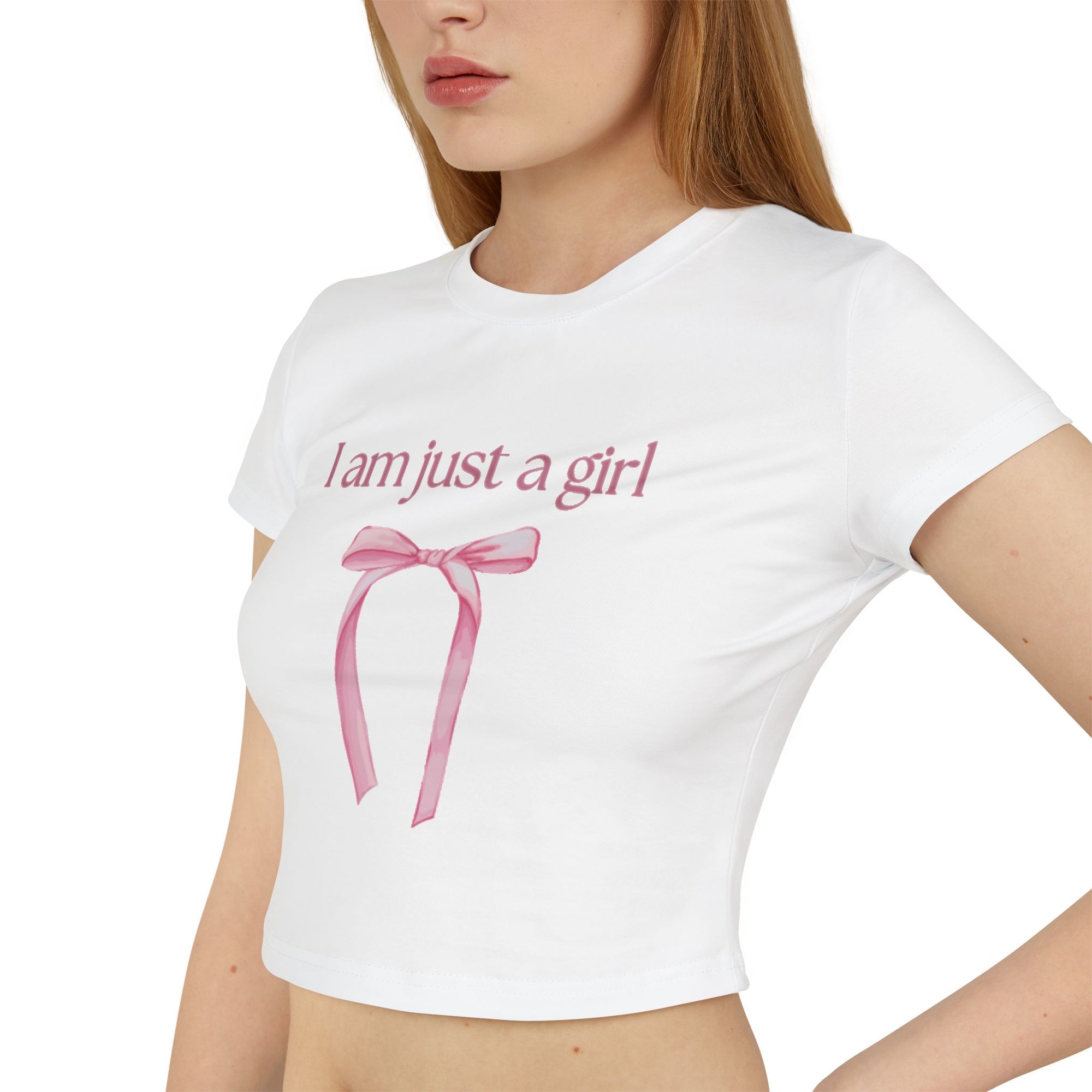 "I'm Literally Just a Girl" Baby Tee – Soft Cotton Y2K Aesthetic Top