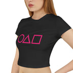 Squid Game Crop Baby Tee – Symbol Edition