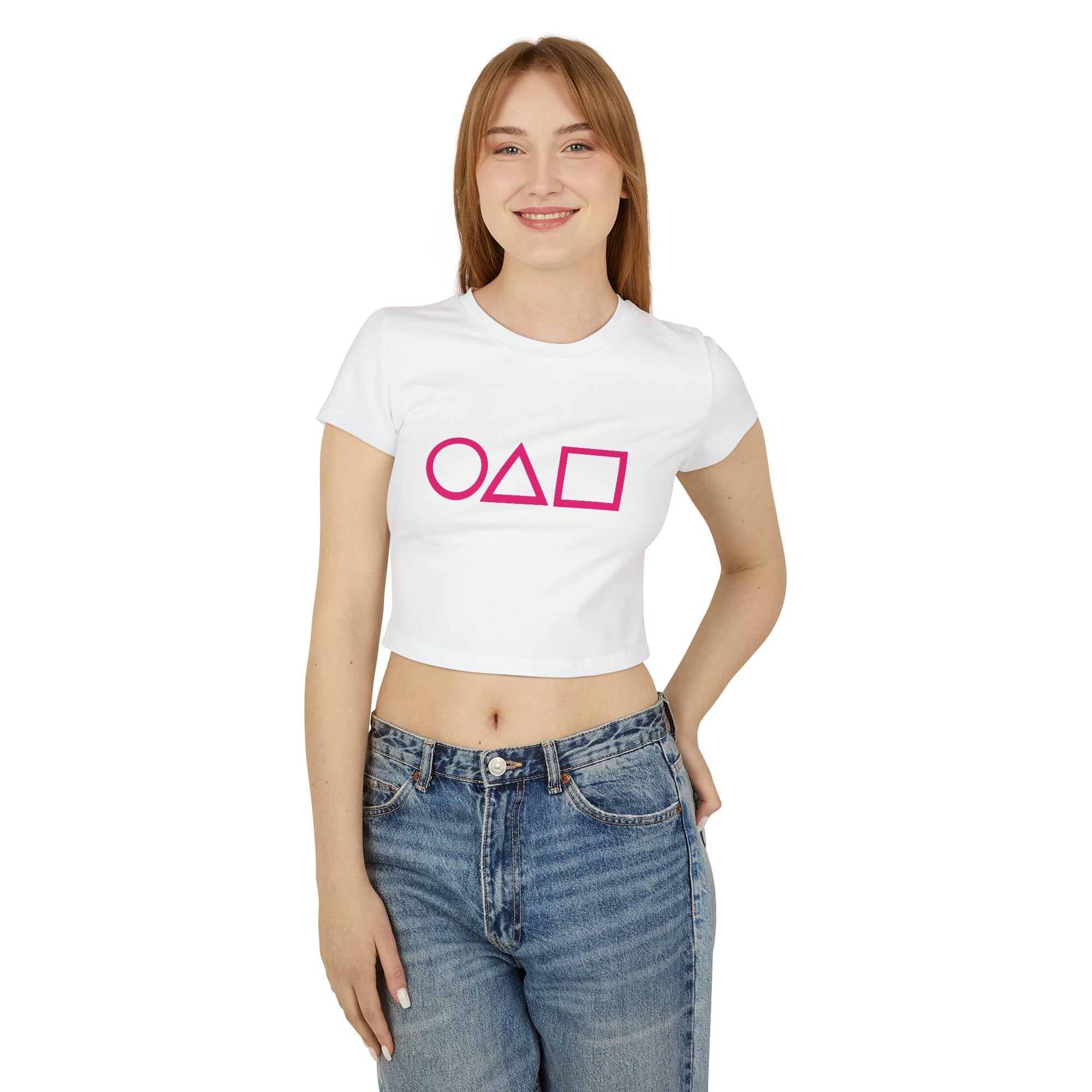 Squid Game Crop Baby Tee – Symbol Edition
