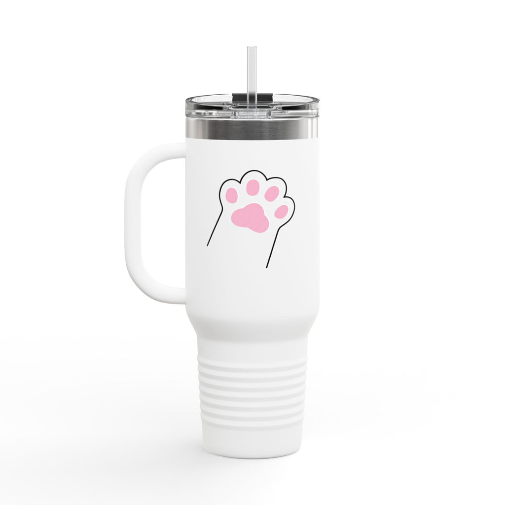 Cute Cat Insulated Travel Mug with Handle | Stainless Steel Tumbler for Coffee & Tea | Leak-Proof Gift for Cat Lovers