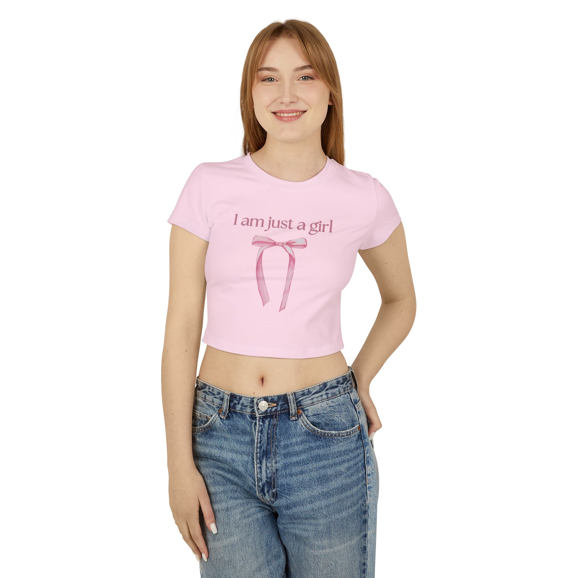 "I'm Literally Just a Girl" Baby Tee – Soft Cotton Y2K Aesthetic Top