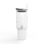 Cute Cat Insulated Travel Mug with Handle | Stainless Steel Tumbler for Coffee & Tea | Leak-Proof Gift for Cat Lovers