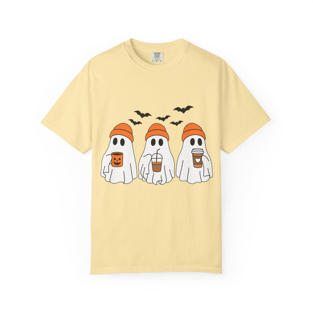Ghostly Vibes Tee – Cute Unisex Halloween Graphic T-Shirt