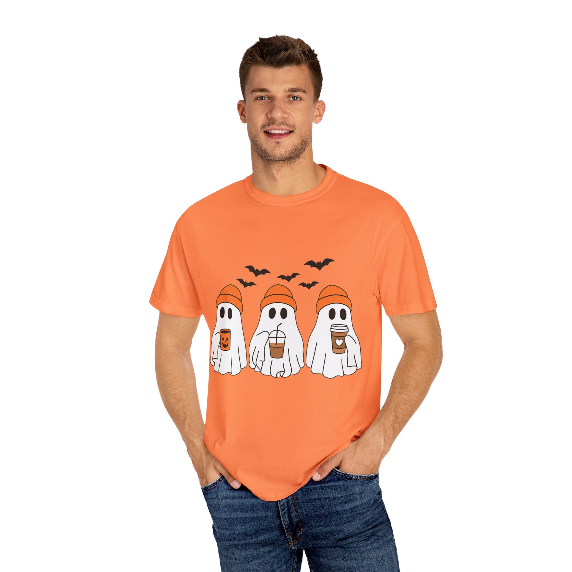 Ghostly Vibes Tee – Cute Unisex Halloween Graphic T-Shirt