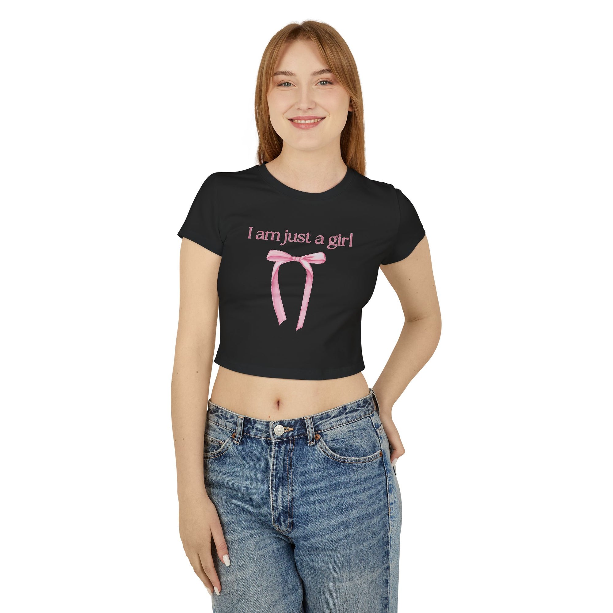 "I'm Literally Just a Girl" Baby Tee – Soft Cotton Y2K Aesthetic Top