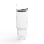 Cute Cat Insulated Travel Mug with Handle | Stainless Steel Tumbler for Coffee & Tea | Leak-Proof Gift for Cat Lovers