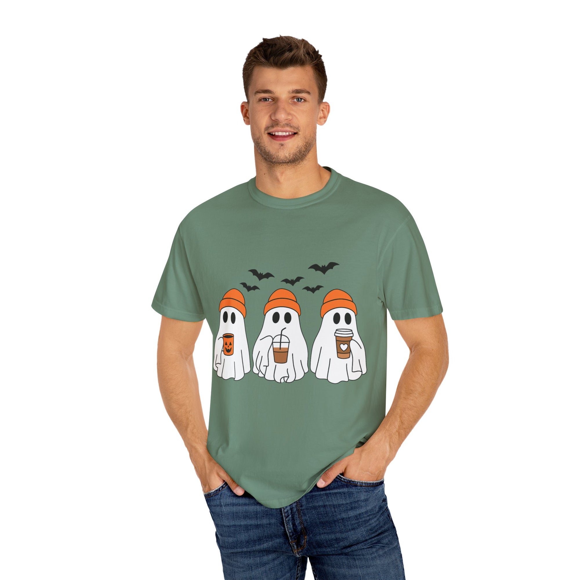 Ghostly Vibes Tee – Cute Unisex Halloween Graphic T-Shirt