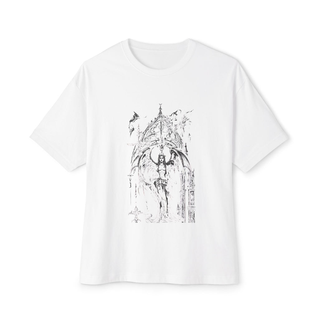 Gothic Angel Oversized Tee – Chill and Bold