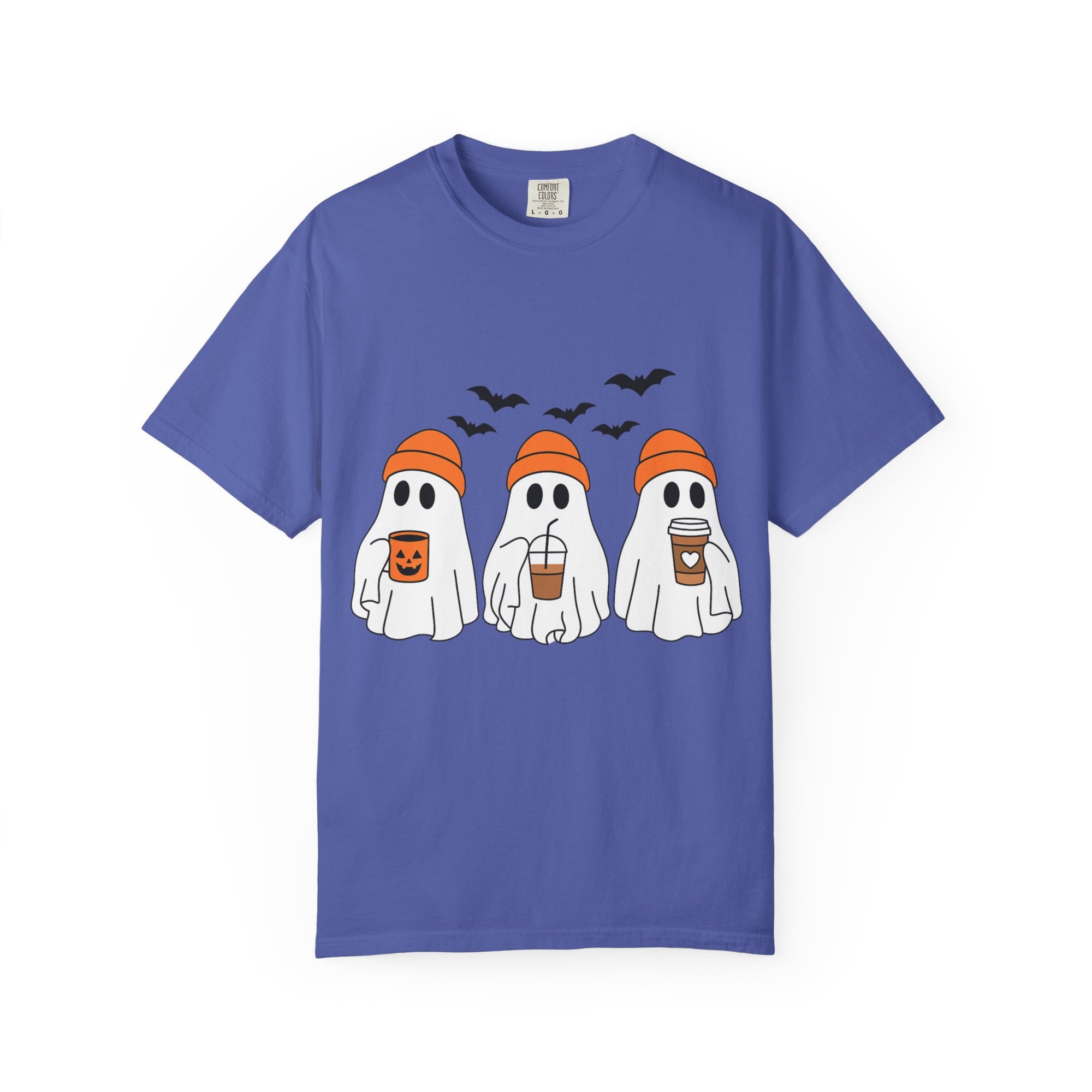 Ghostly Vibes Tee – Cute Unisex Halloween Graphic T-Shirt