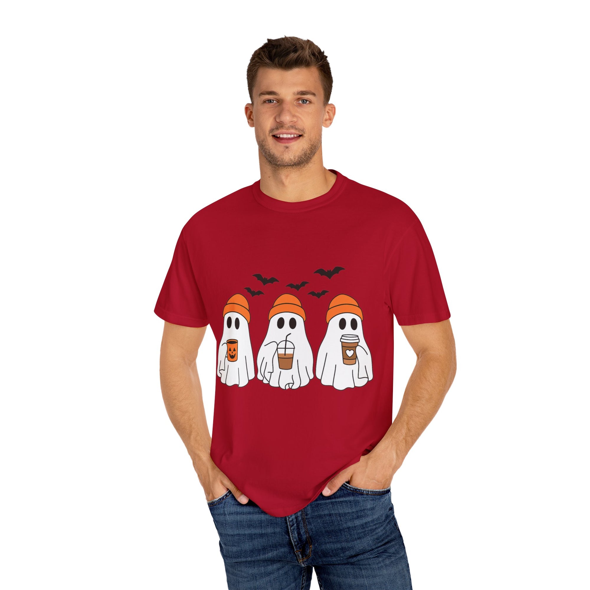 Ghostly Vibes Tee – Cute Unisex Halloween Graphic T-Shirt