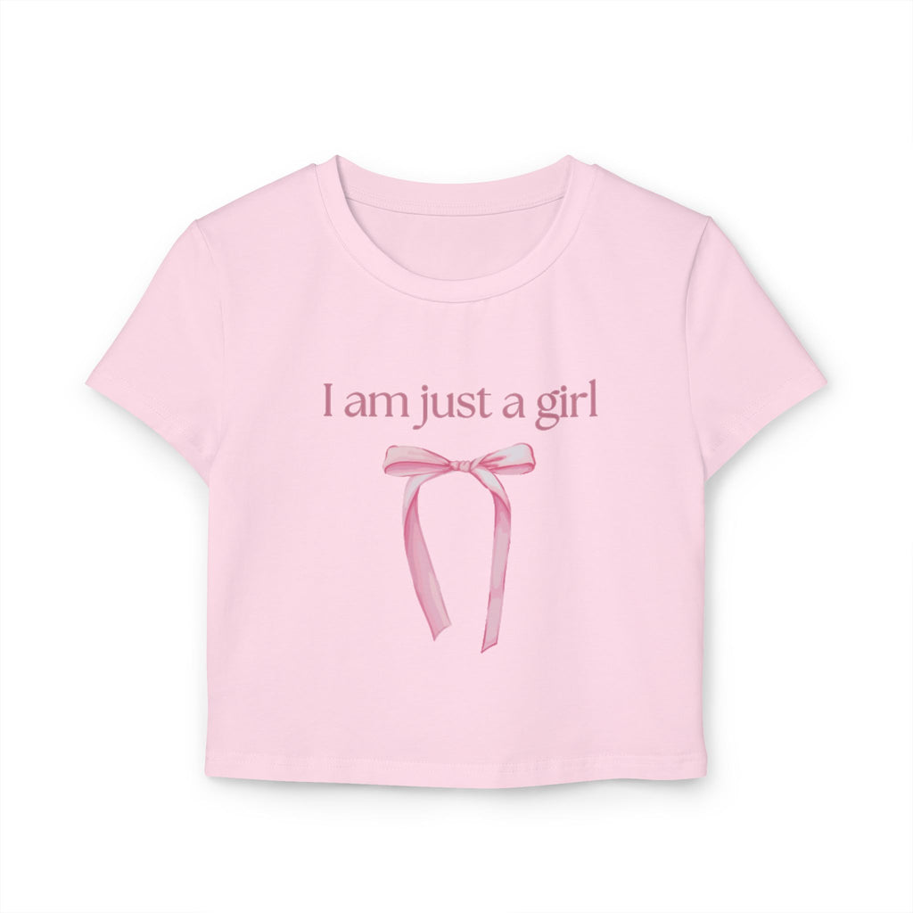 "I'm Literally Just a Girl" Baby Tee – Soft Cotton Y2K Aesthetic Top