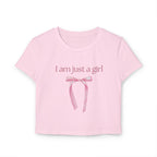 "I'm Literally Just a Girl" Baby Tee – Soft Cotton Y2K Aesthetic Top