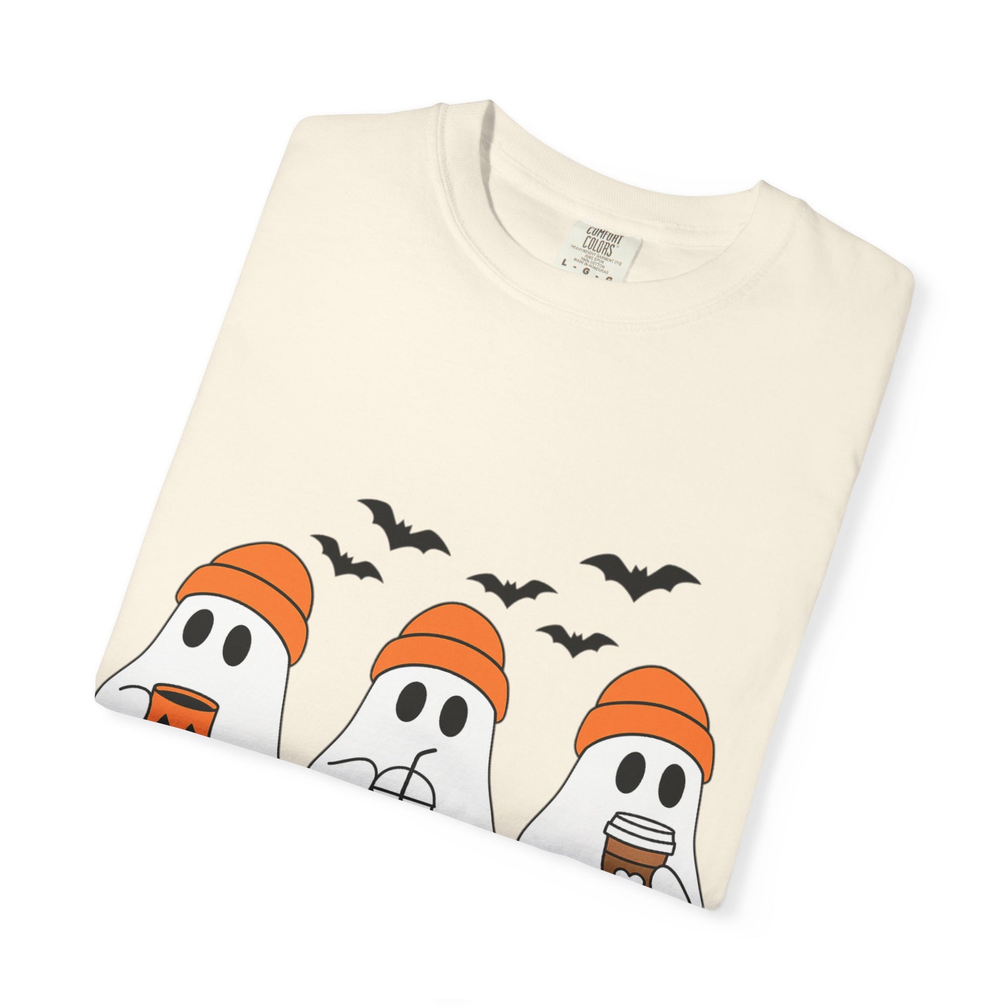 Ghostly Vibes Tee – Cute Unisex Halloween Graphic T-Shirt