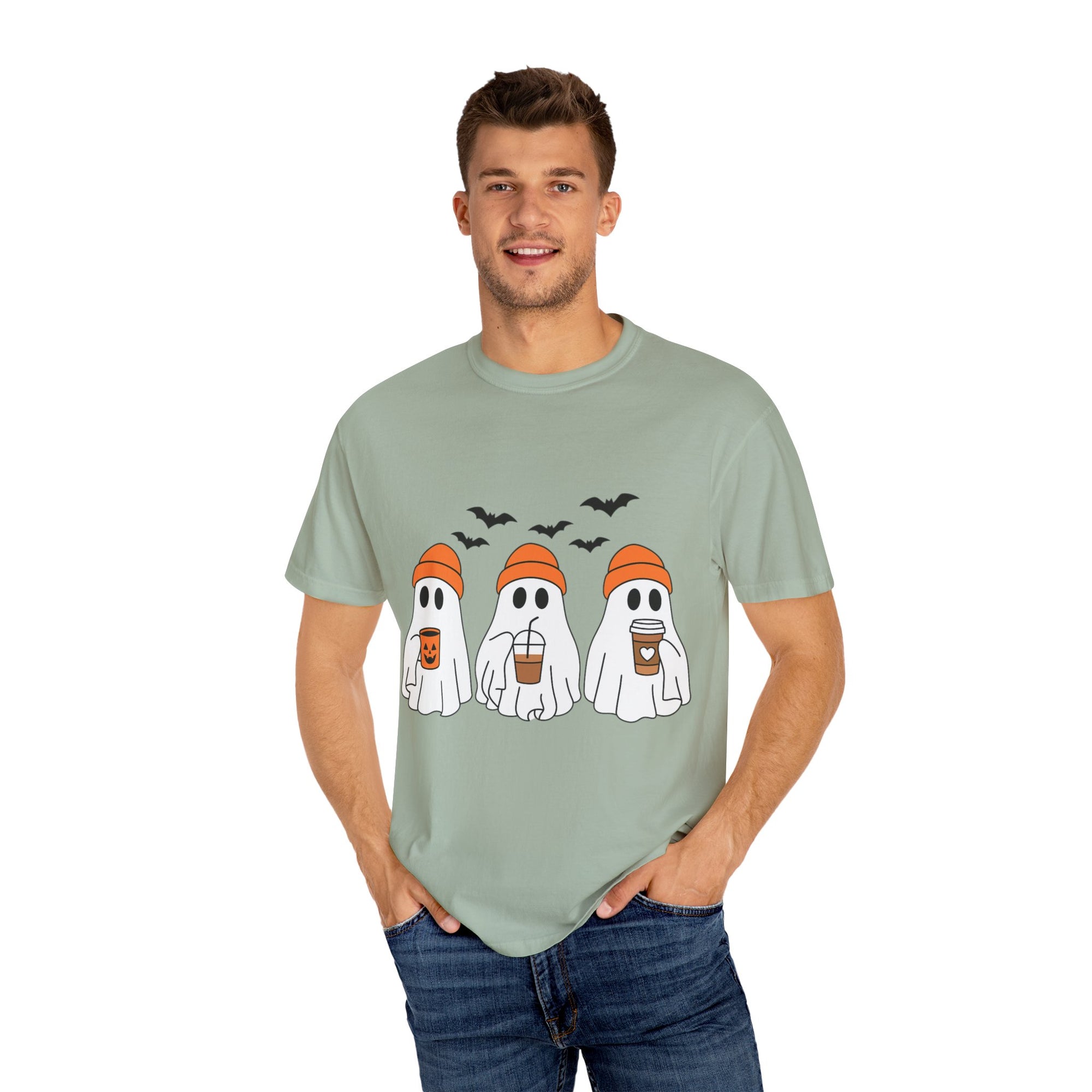 Ghostly Vibes Tee – Cute Unisex Halloween Graphic T-Shirt