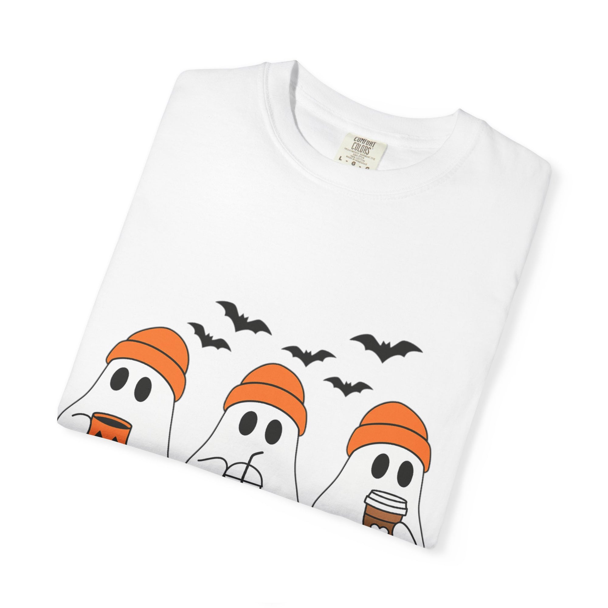 Ghostly Vibes Tee – Cute Unisex Halloween Graphic T-Shirt