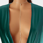 Women Gold Bikini Body Chain Beach Bra Chain Jewellery