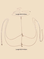Multilayered Rhinestone Waist Body Chain Sparkling Statement Jewelry Piece