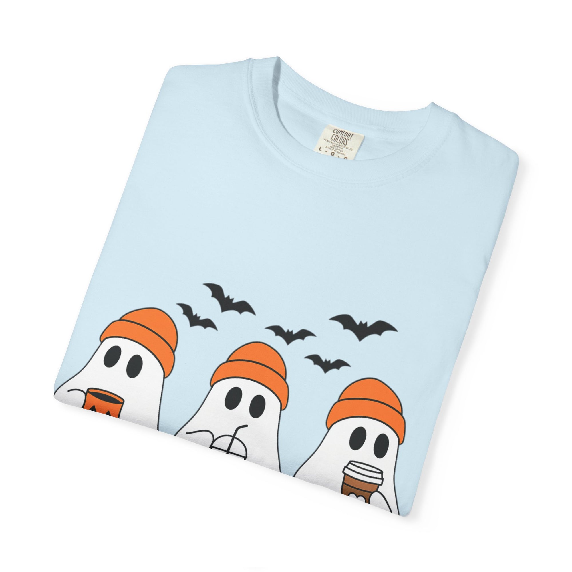 Ghostly Vibes Tee – Cute Unisex Halloween Graphic T-Shirt