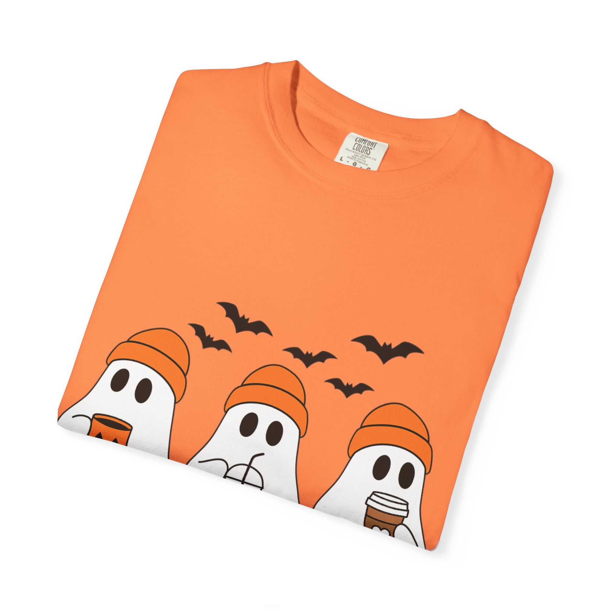 Ghostly Vibes Tee – Cute Unisex Halloween Graphic T-Shirt