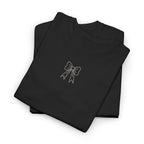 Minimalist Bow Graphic Tee – Cute Unisex T-Shirt, 100% Cotton Casual Wear (embroidered)