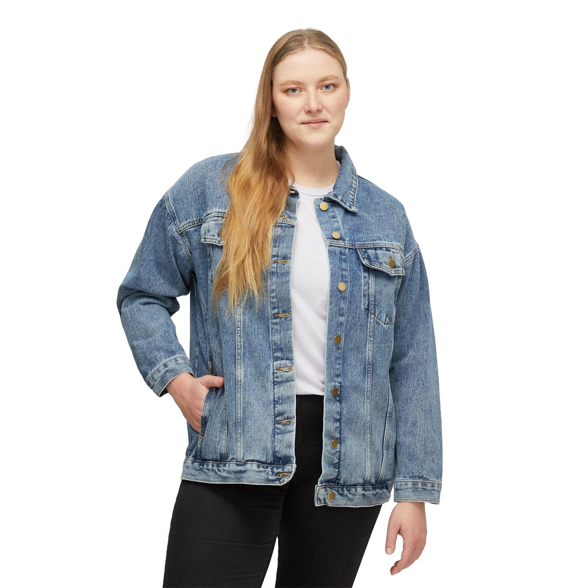 Mwaaah! Mindful Women’s Denim Jacket – Relaxed Fit, Stylish & Timeless