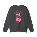 Coquette Era Crewneck Sweatshirt – Cute Cherry Print, Cozy Women's Sweater, Playful Casual Fashion