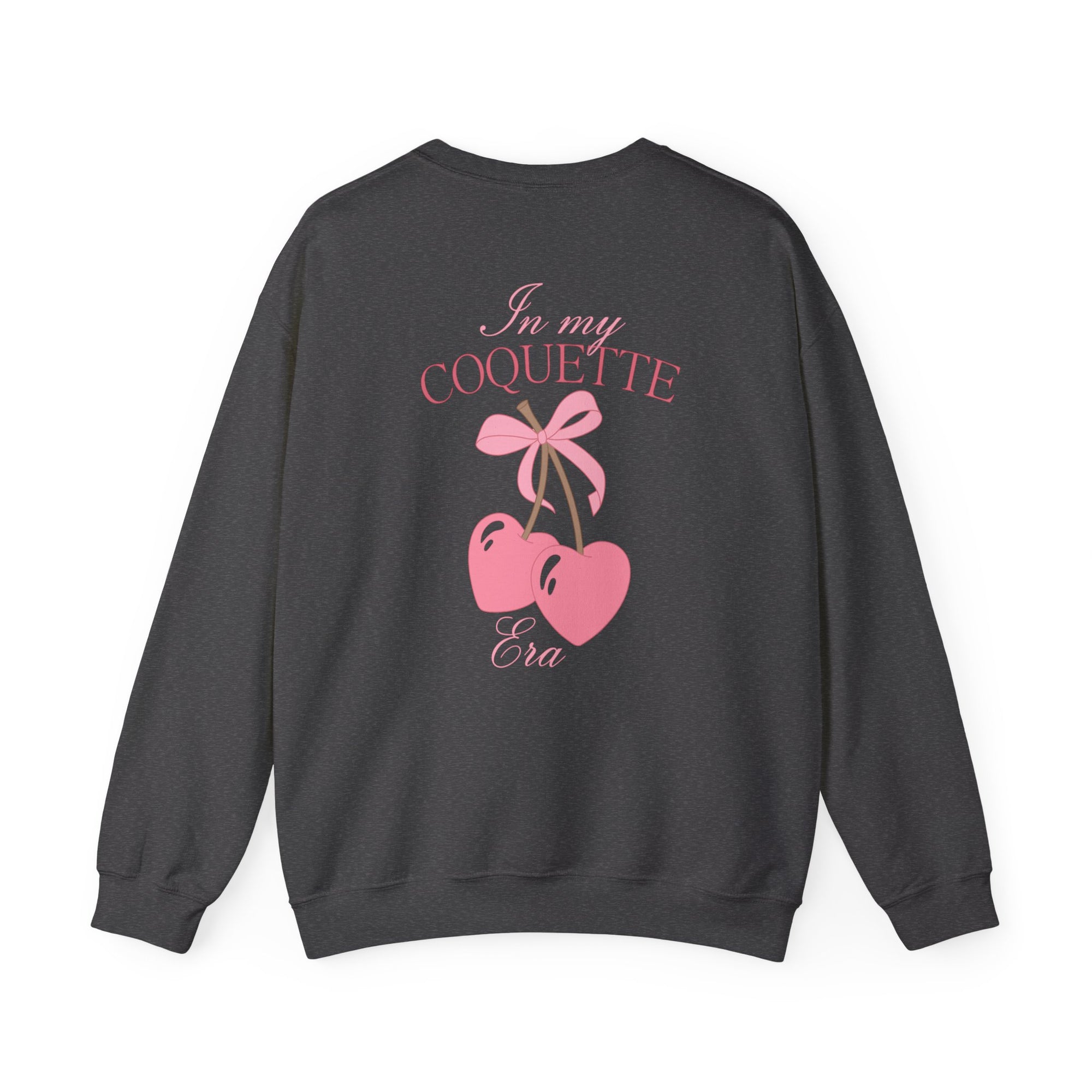 Coquette Era Crewneck Sweatshirt – Cute Cherry Print, Cozy Women's Sweater, Playful Casual Fashion