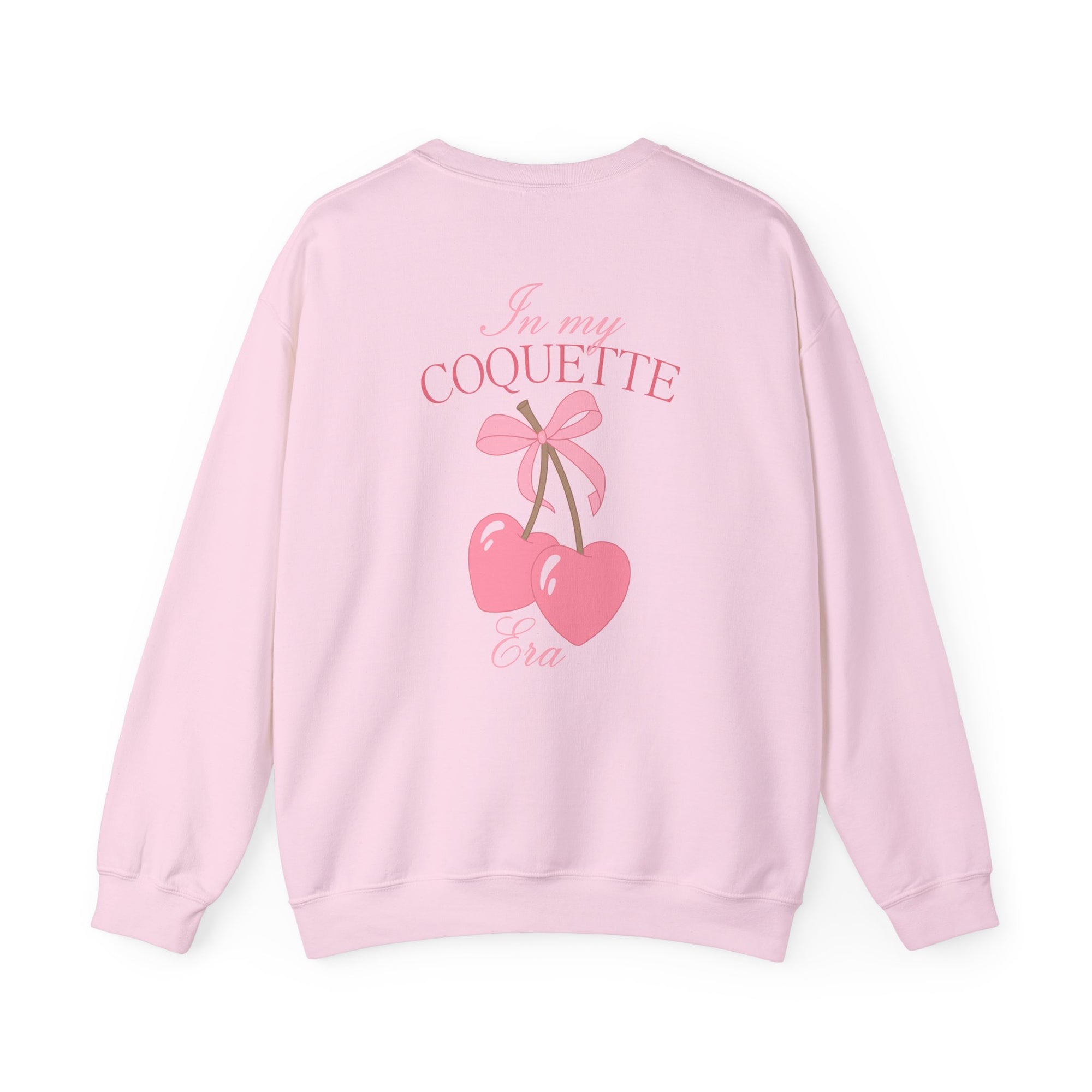 Coquette Era Crewneck Sweatshirt – Cute Cherry Print, Cozy Women's Sweater, Playful Casual Fashion