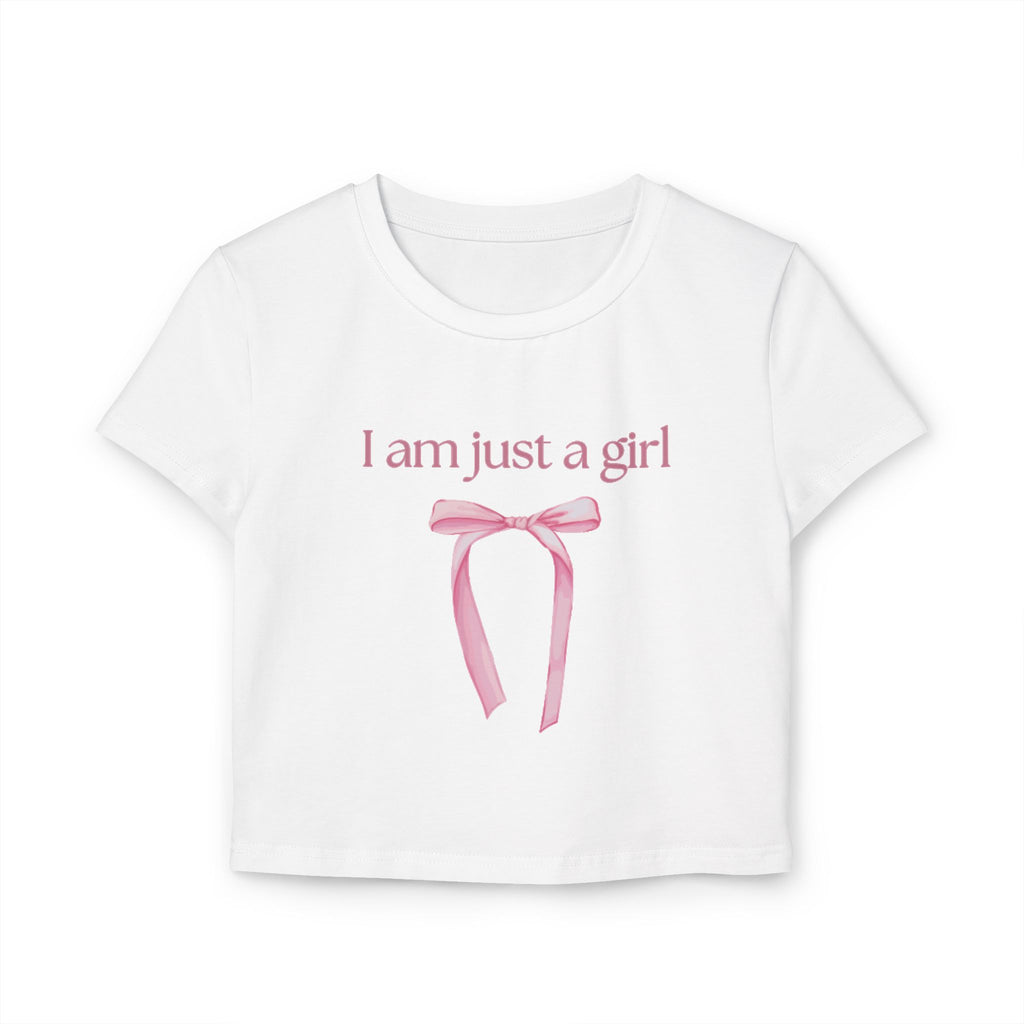 "I'm Literally Just a Girl" Baby Tee – Soft Cotton Y2K Aesthetic Top