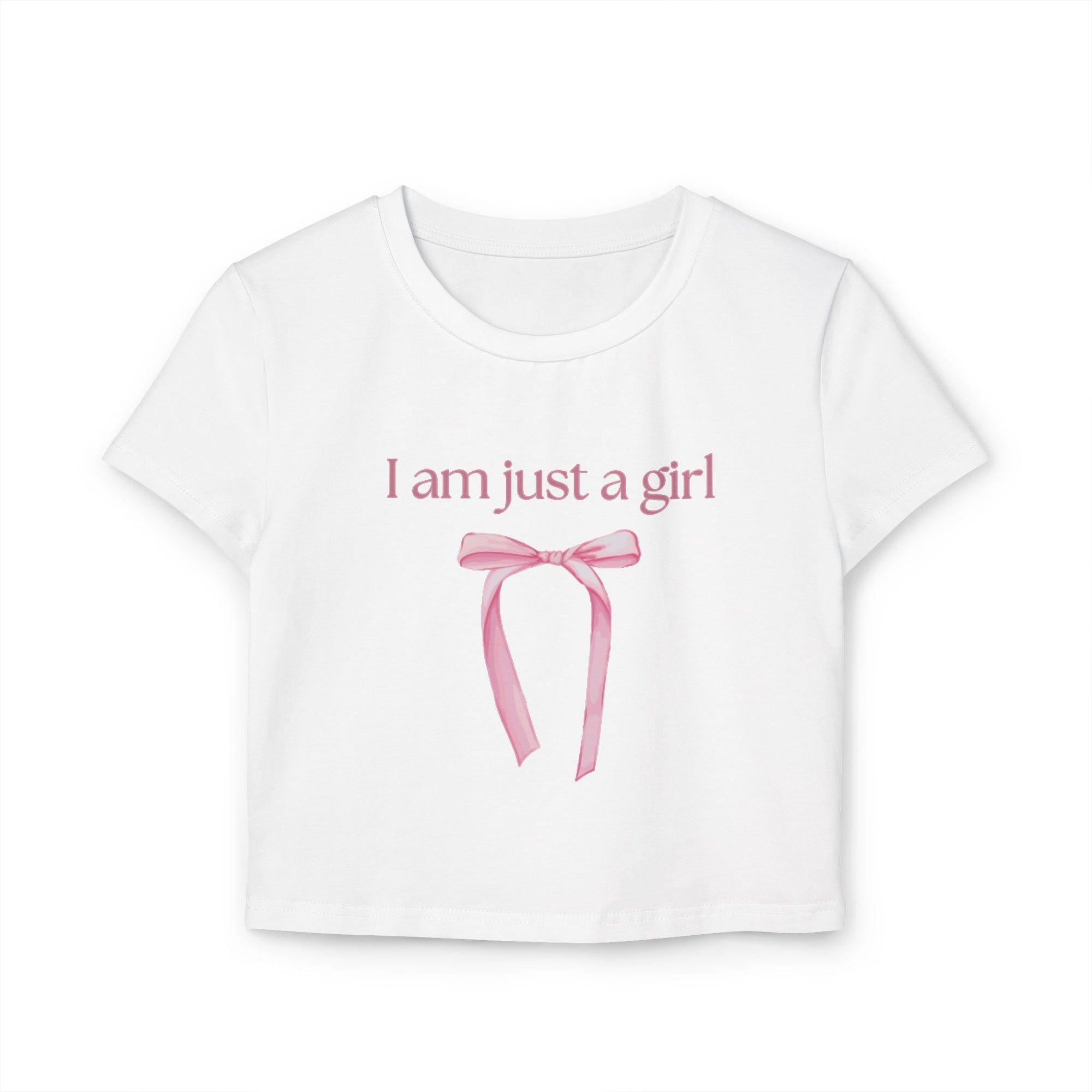 "I'm Literally Just a Girl" Baby Tee – Soft Cotton Y2K Aesthetic Top