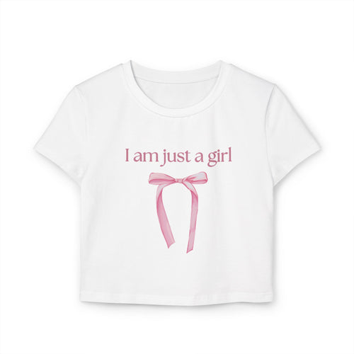 "I'm Literally Just a Girl" Baby Tee – Soft Cotton Y2K Aesthetic Top