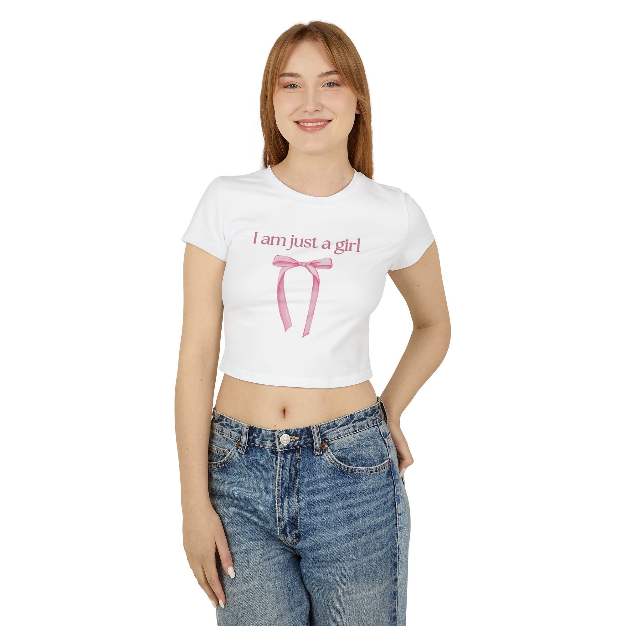 "I'm Literally Just a Girl" Baby Tee – Soft Cotton Y2K Aesthetic Top