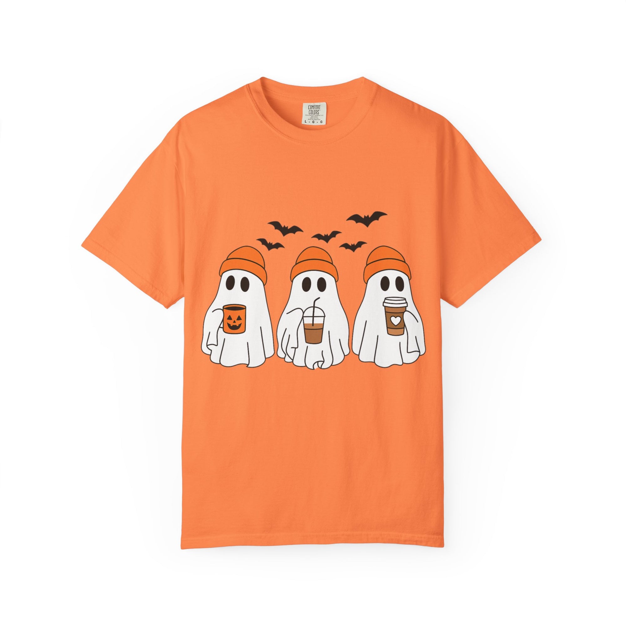 Ghostly Vibes Tee – Cute Unisex Halloween Graphic T-Shirt