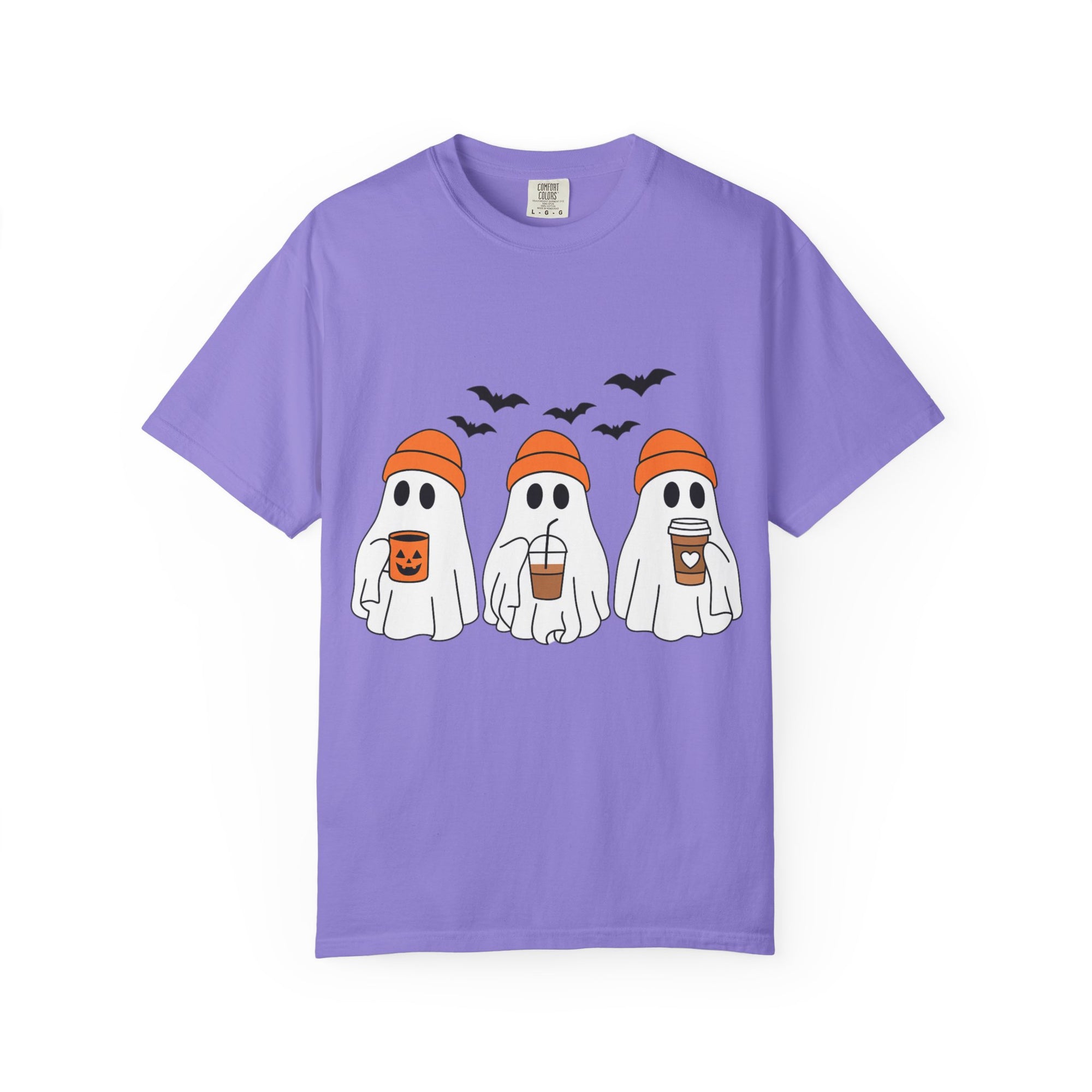 Ghostly Vibes Tee – Cute Unisex Halloween Graphic T-Shirt