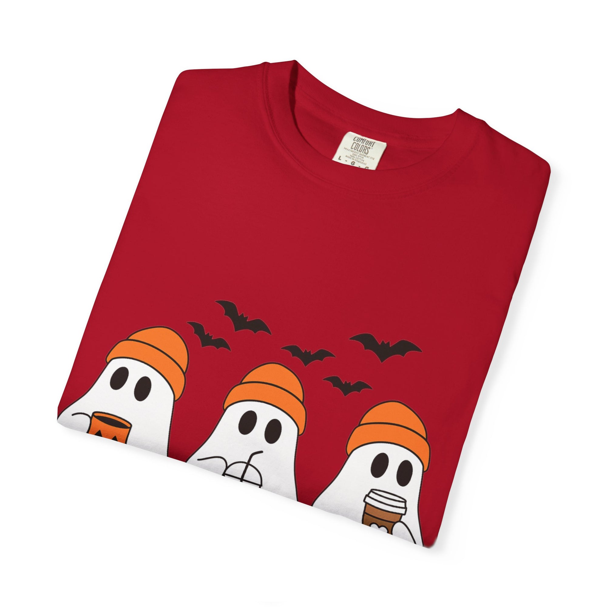 Ghostly Vibes Tee – Cute Unisex Halloween Graphic T-Shirt