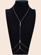 Multilayered Rhinestone Waist Body Chain Sparkling Statement Jewelry Piece