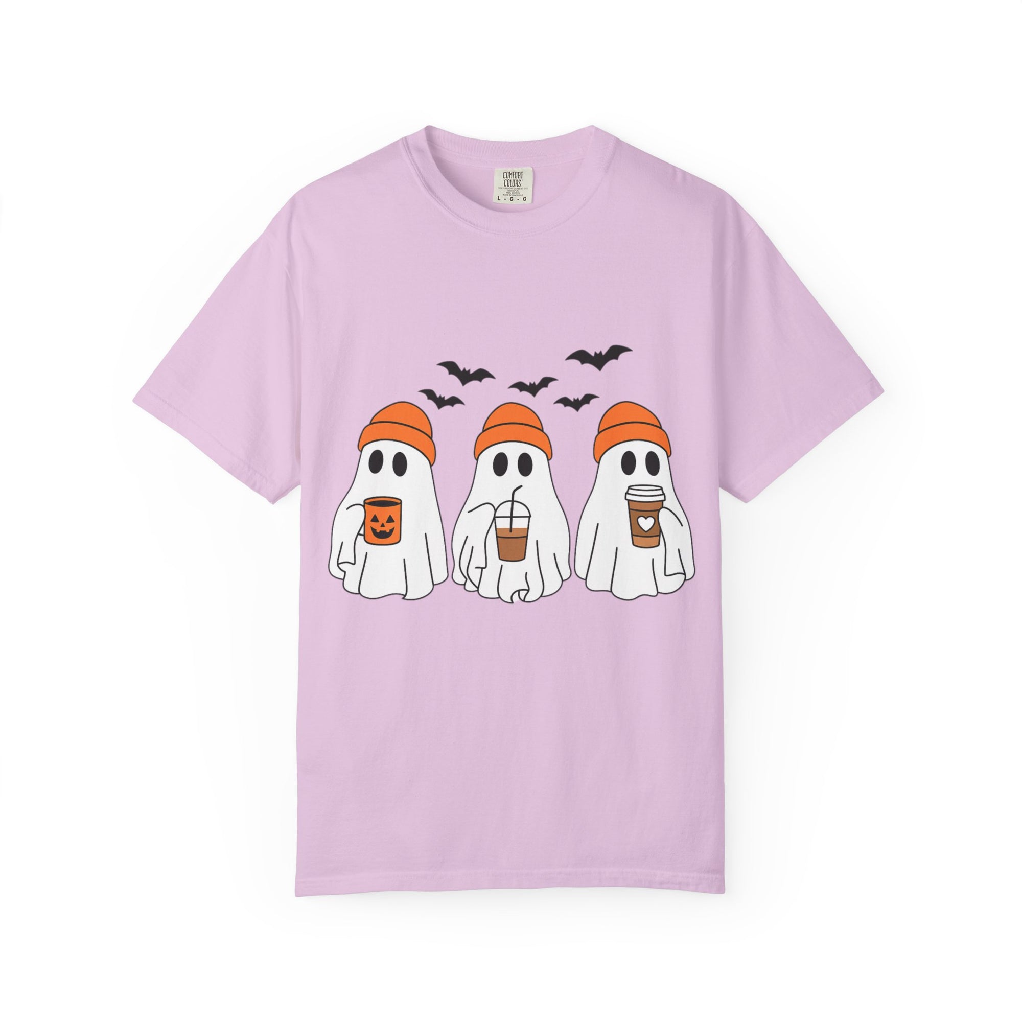 Ghostly Vibes Tee – Cute Unisex Halloween Graphic T-Shirt
