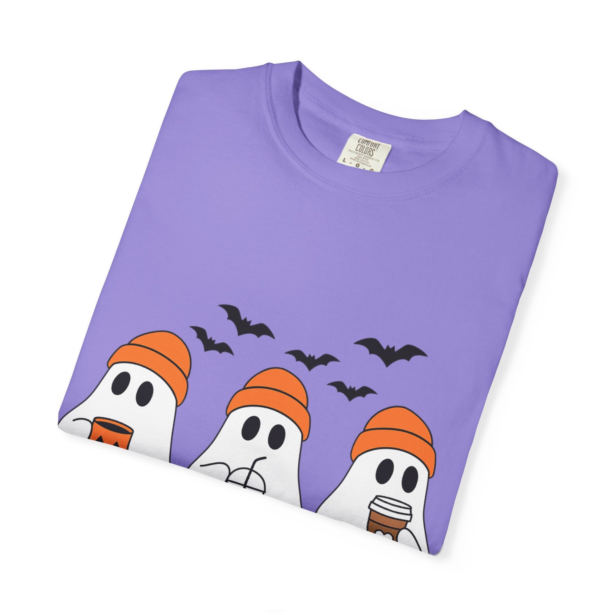 Ghostly Vibes Tee – Cute Unisex Halloween Graphic T-Shirt