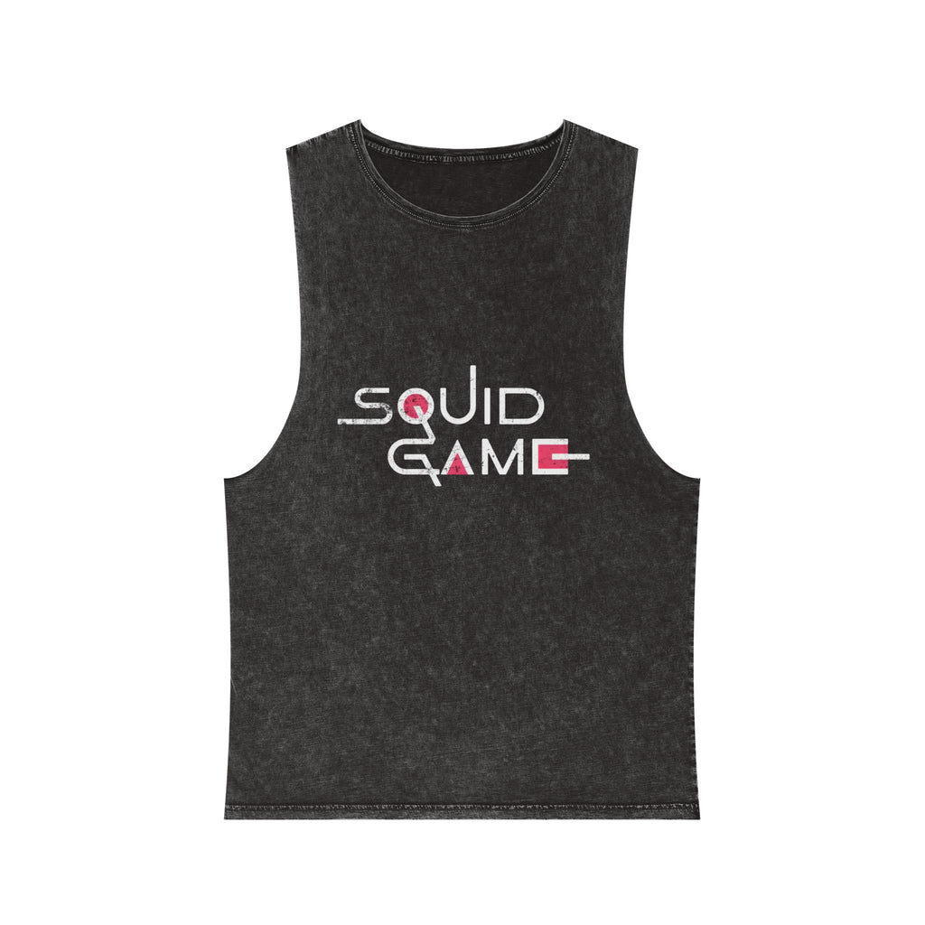 Squid Game Inspired Unisex Stonewash Tank Top | Streetwear Sleeveless Tee