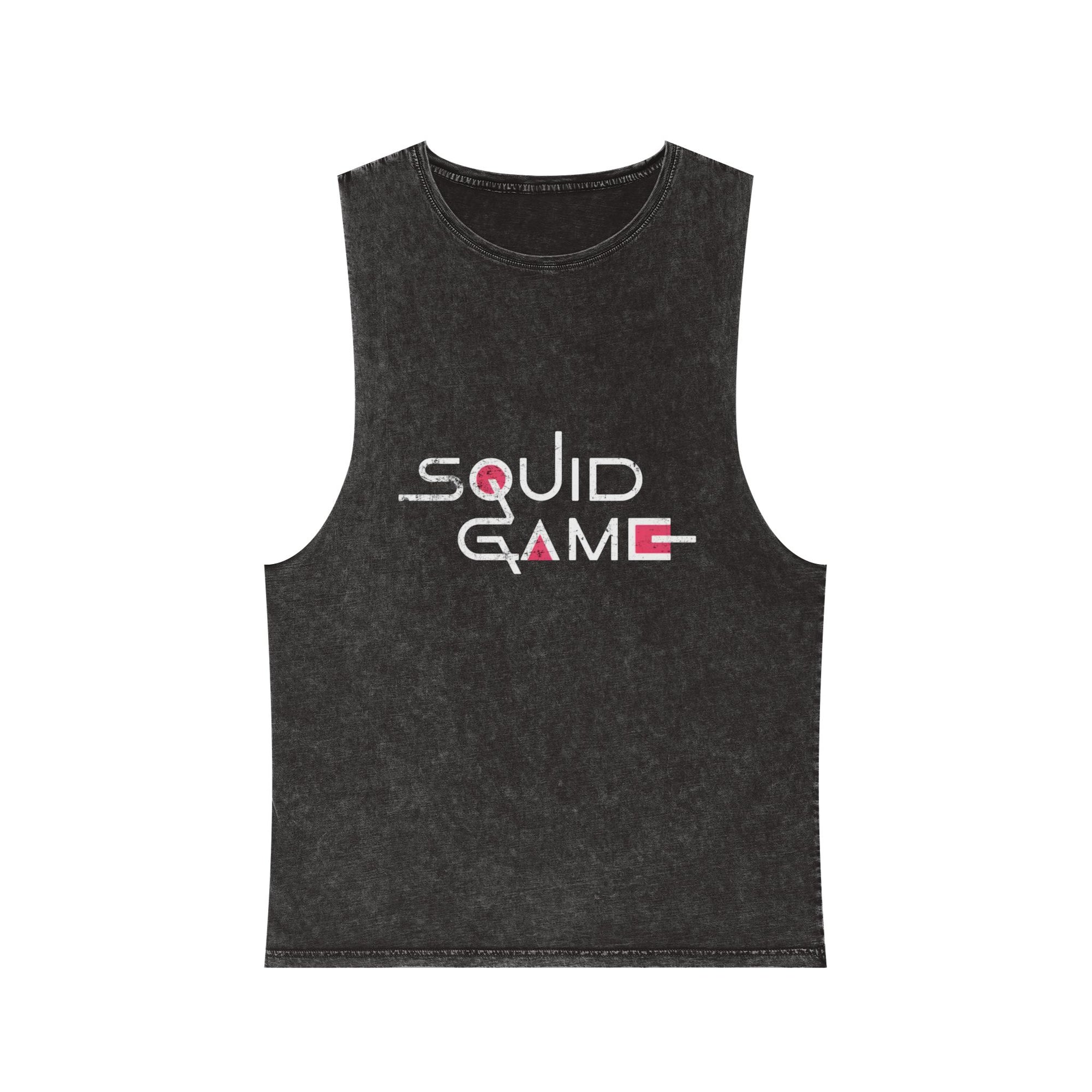 Squid Game Inspired Unisex Stonewash Tank Top | Streetwear Sleeveless Tee