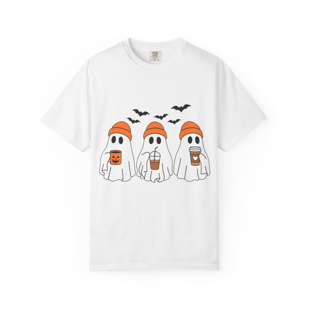 Ghostly Vibes Tee – Cute Unisex Halloween Graphic T-Shirt