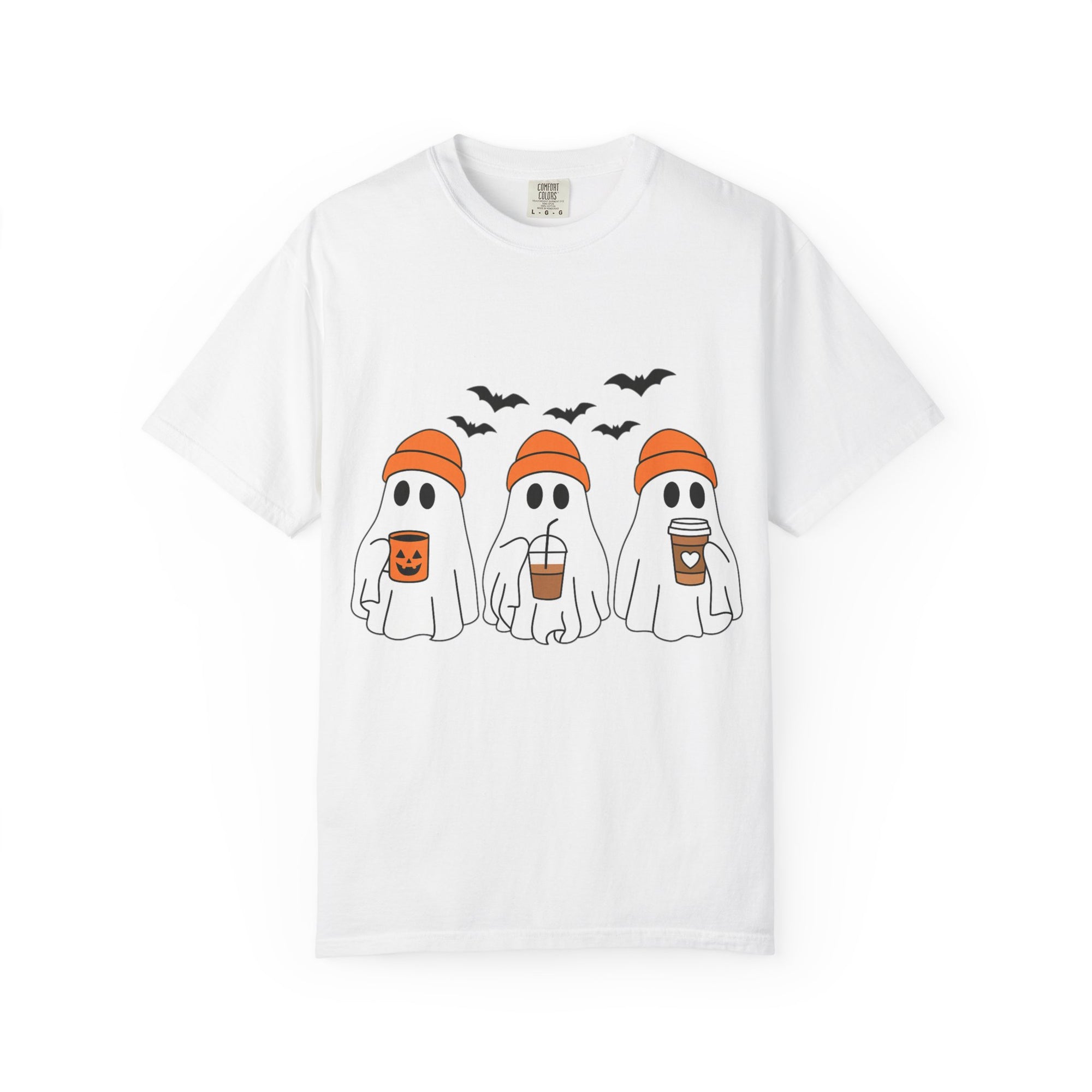 Ghostly Vibes Tee – Cute Unisex Halloween Graphic T-Shirt