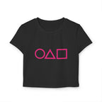 Squid Game Crop Baby Tee – Symbol Edition