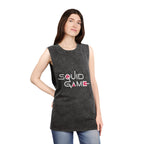 Squid Game Inspired Unisex Stonewash Tank Top | Streetwear Sleeveless Tee
