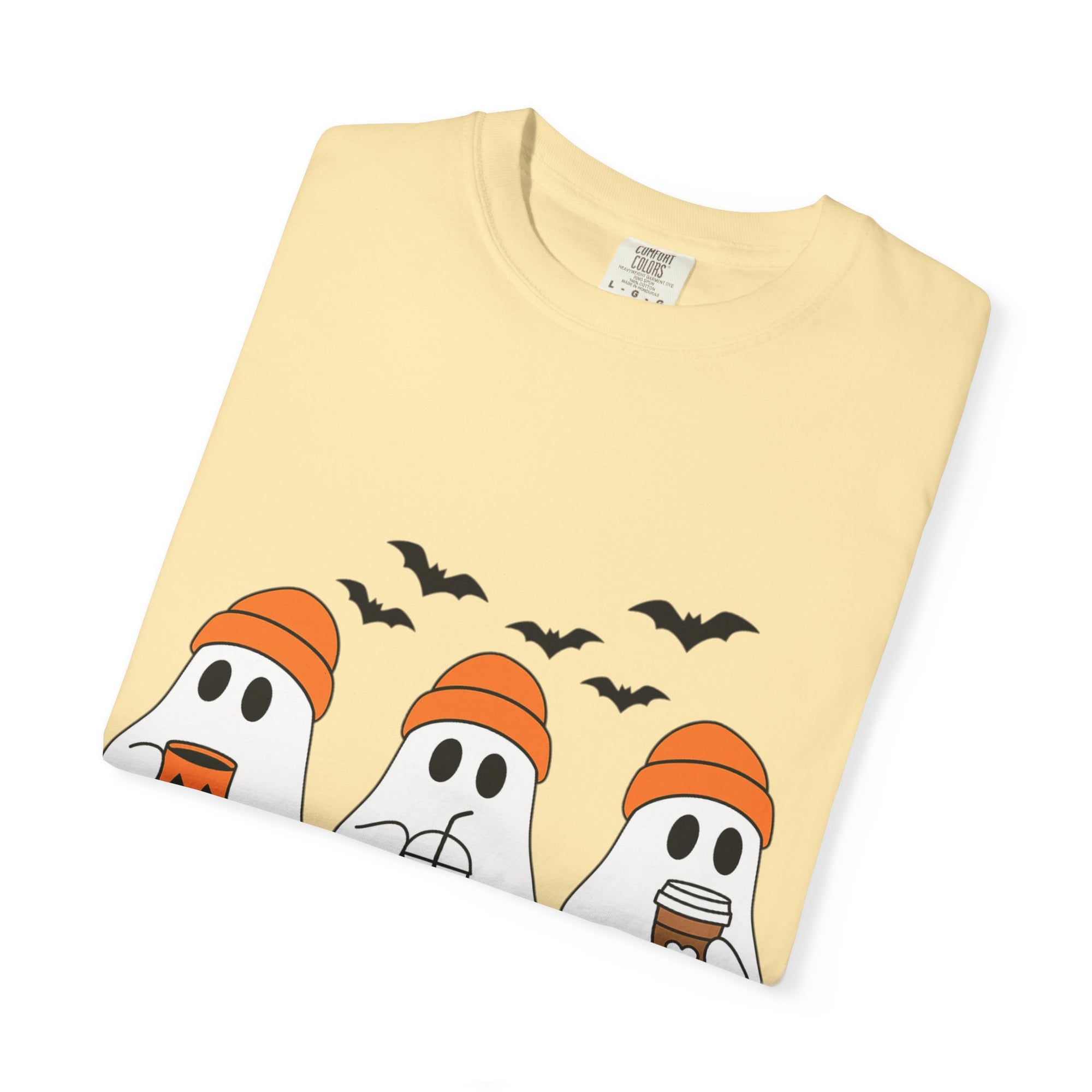 Ghostly Vibes Tee – Cute Unisex Halloween Graphic T-Shirt
